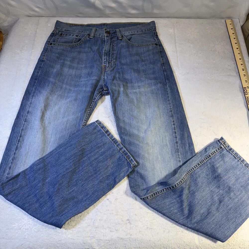 Levis 505 Mens Jeans 30x30 Straight Blue Medium Wash Denim Pockets Cotton Pants
